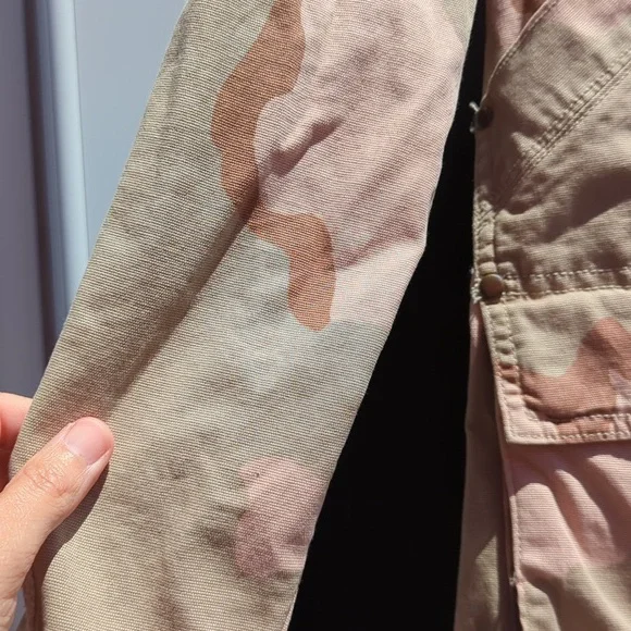 Anthropology coffee stained color army jacket - Picture 2 of 8